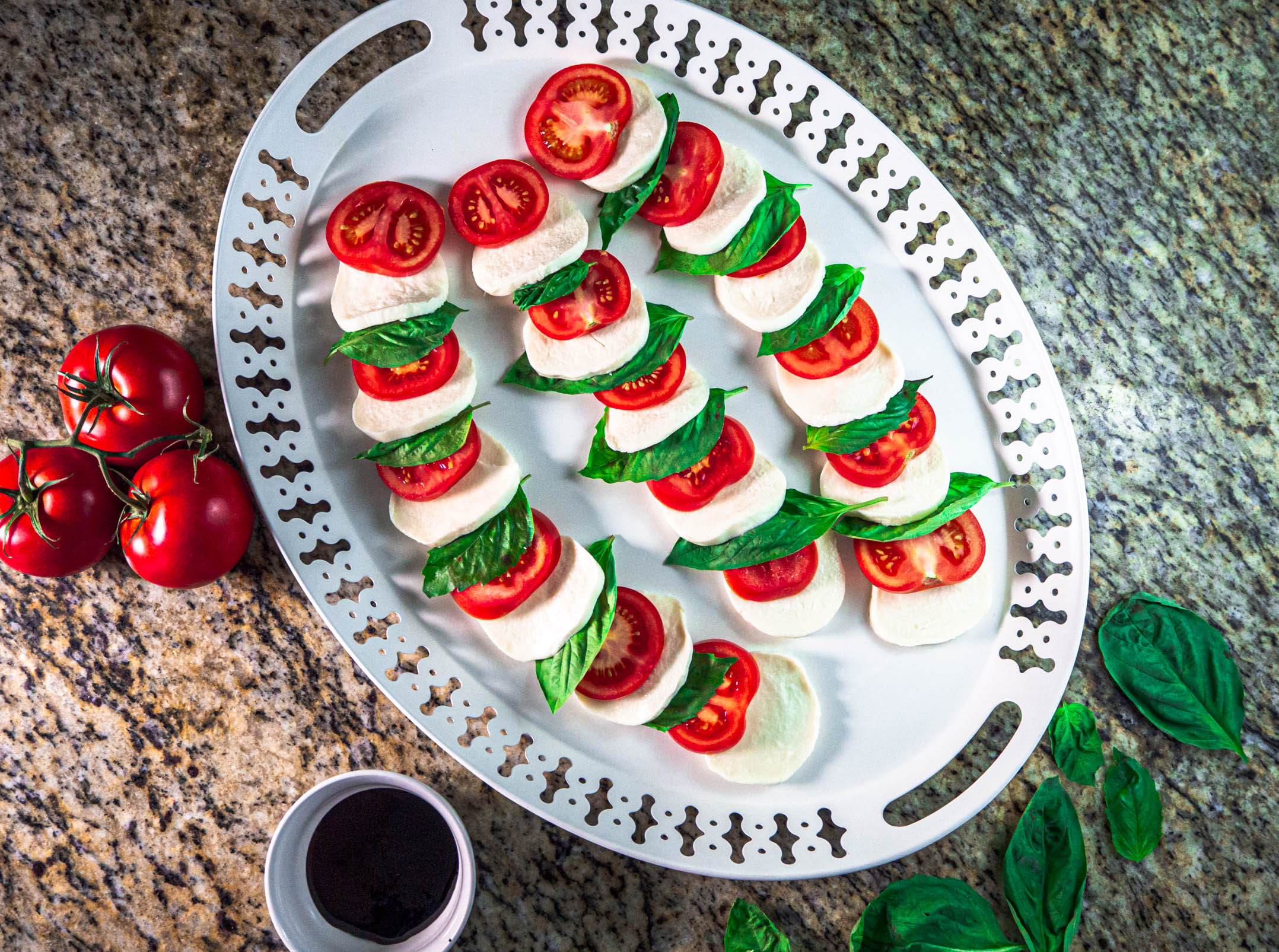 Caprese Salad Platter with Simple Balsamic Reduction